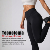 Calza Polar Con Chiporro Térmica Mujer Elasticada Negra