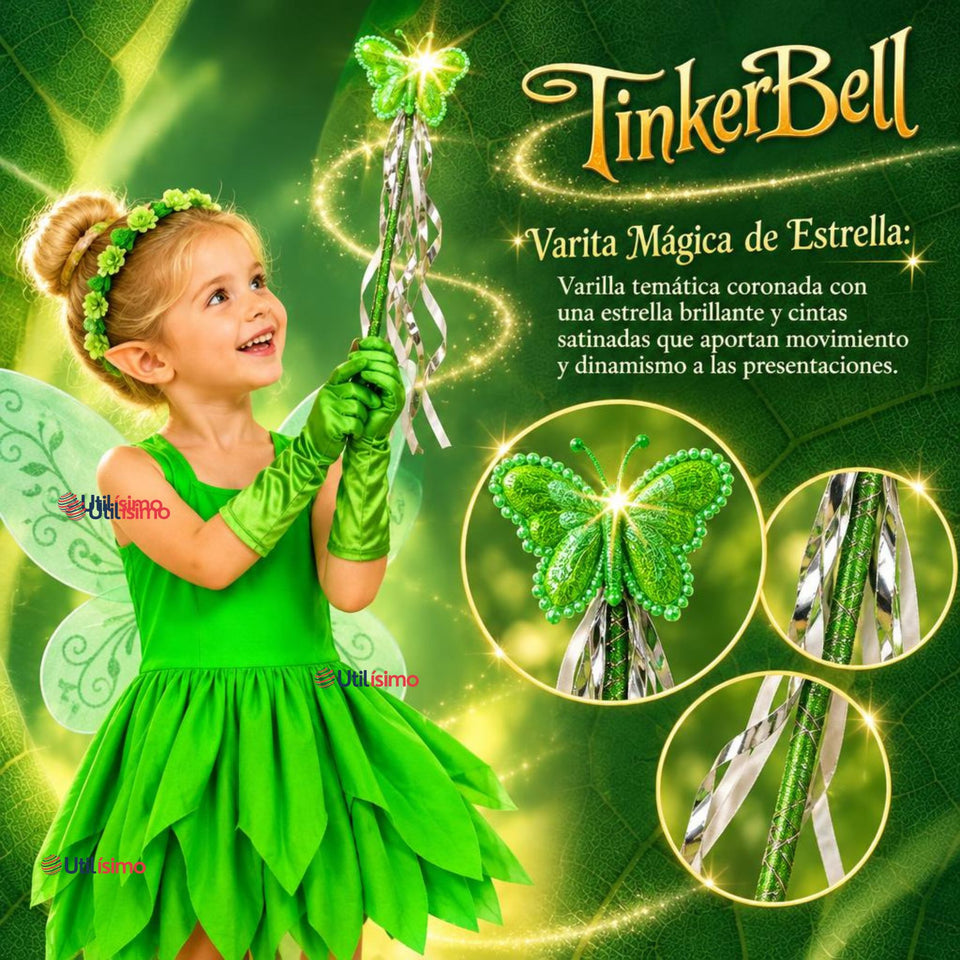 Disfraz Infantil Tinkerbell Campanita Niña Cuento De Hadas