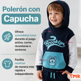 Conjunto 2 Piezas Polerón y Buzo 100% Algodón Tedmimak Niño Brooklyn Blue