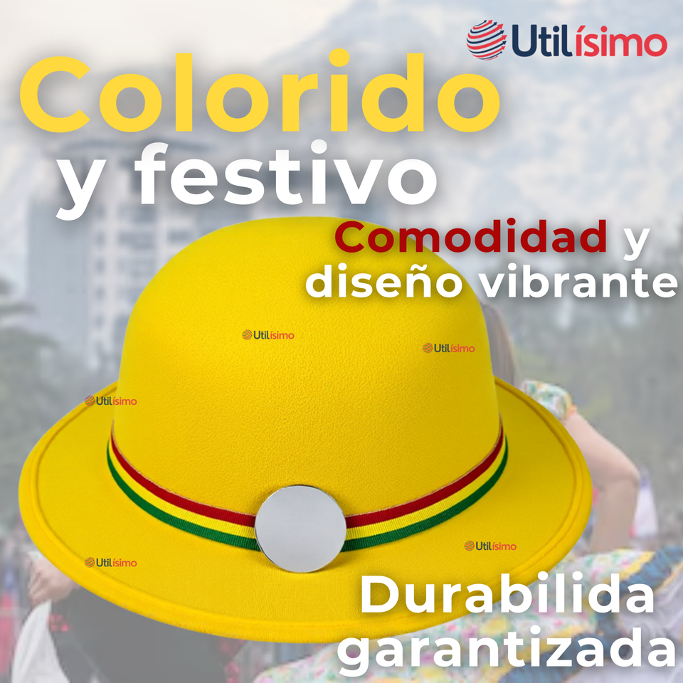 Sombrero Nortino Fiestas Patrias Gorro Niña Baile Danzas Amarillo