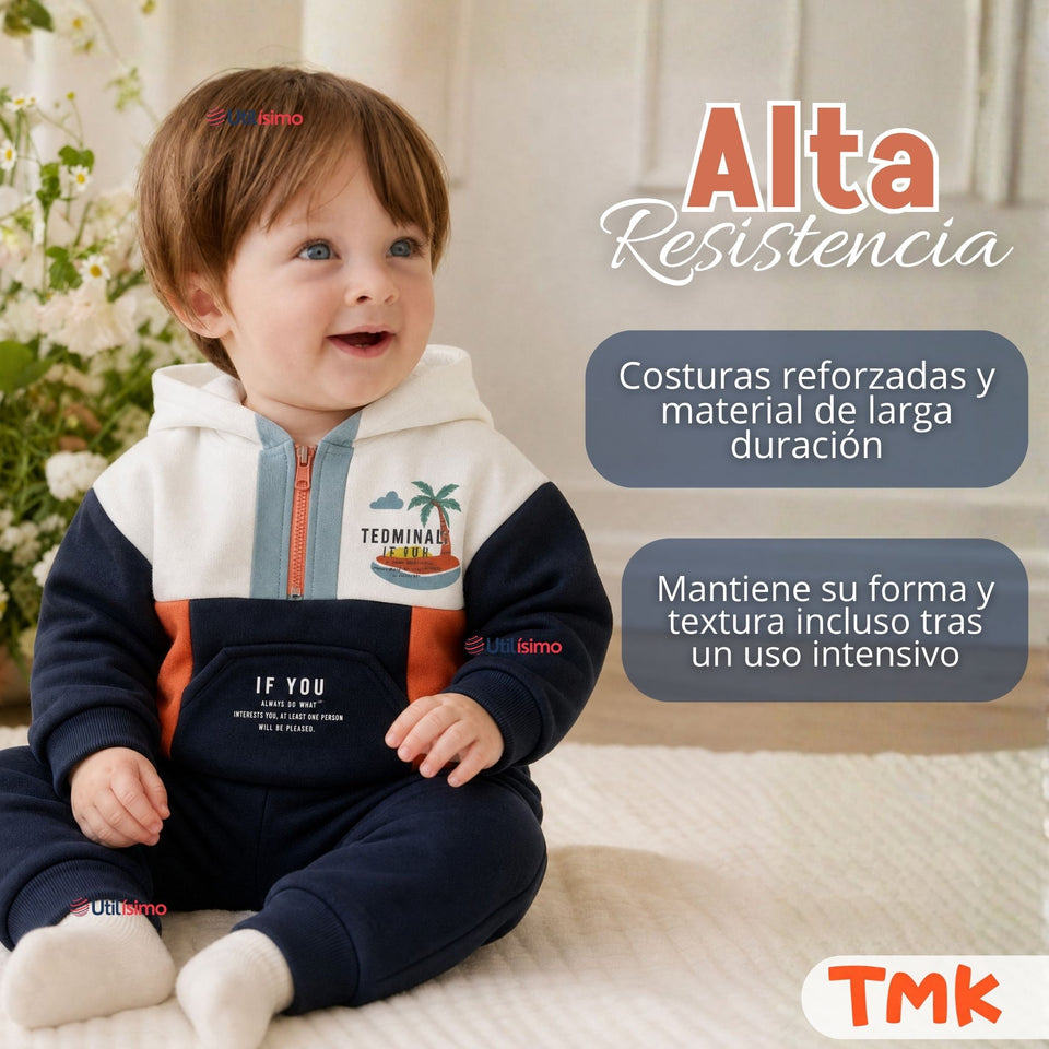 Conjunto Buzo Polerón 2 Piezas Bebé Niño Tedmimak Adorable Child