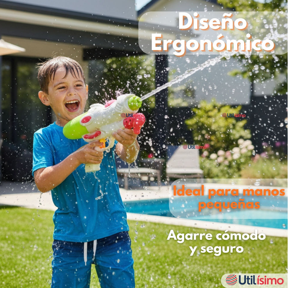Pack 2 Pistolas Lanza Agua Juegos Para Niños Juguete 29 cm Colores Surtidos