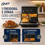 Freidora de aire Oster®, Dual Flex, 11 L de capacidad, negro, CKSTAF11MCDDF