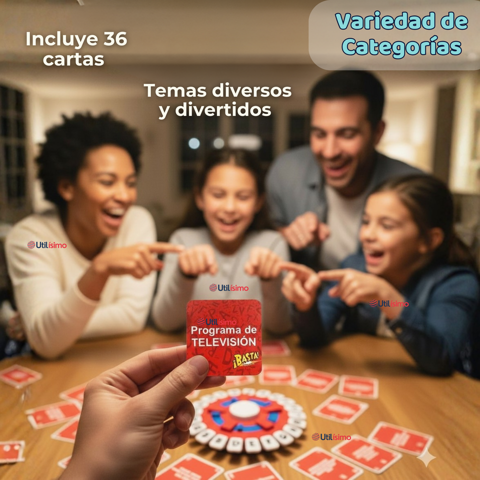 Basta Juego De Palabras Calidad Premium Piensa Rápido Y Contesta Stop Original