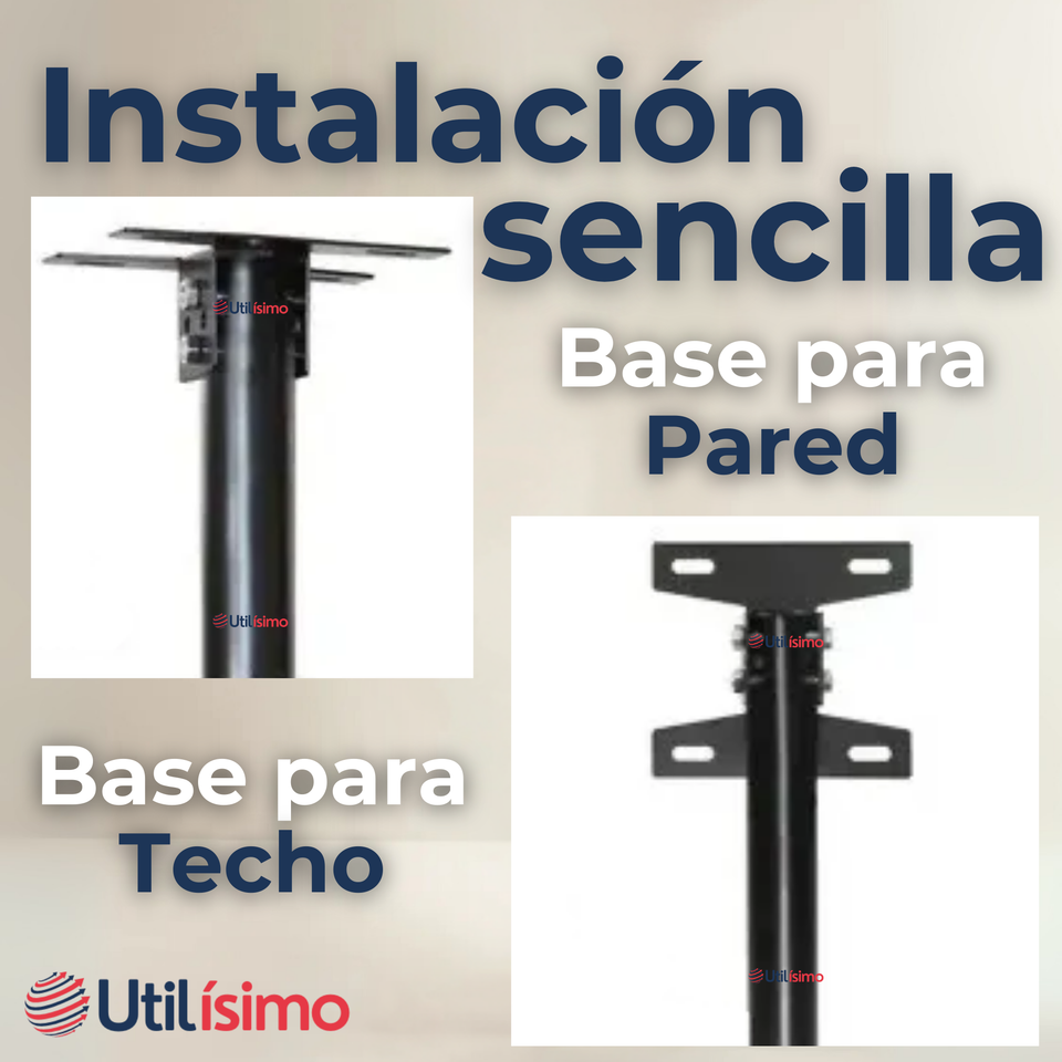 Soporte TV Pared Techo Ajustable 68Kg 32 a 85 Pulgadas 32 40 43 50 55 60 65 70 75 77 80 82 85