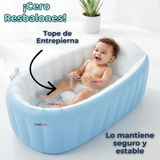 Bañera Inflable Plegable Portátil Para Bebés Con Bomba Aire Niño Azul