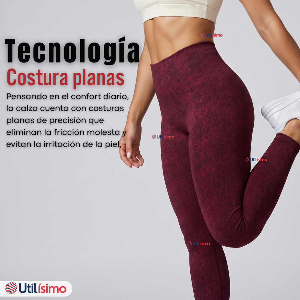 Calza Polar Con Chiporro Térmica Mujer Elásticada Burdeo Jeans
