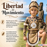 Traje Pascuense Completo 5 Piezas Polera Tatuajes NIño Rapa Nui Fiestas Patrias
