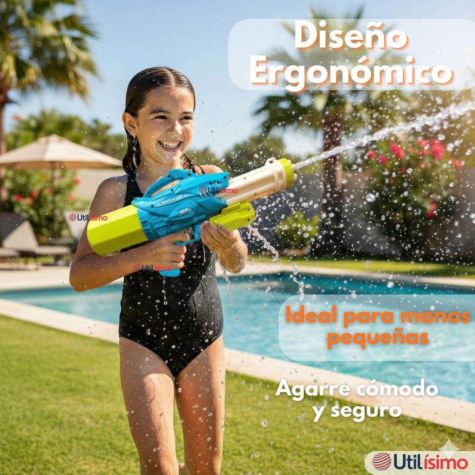 Pistola Lanza Agua Tiburón 40,5 cm Juguete Niño Niña Colores Surtidos