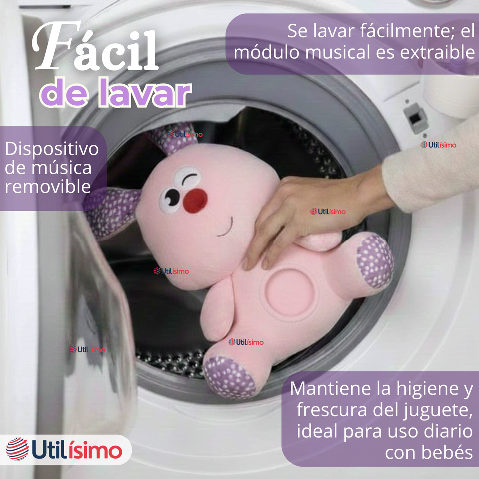 Peluche Conejo Espantacuco Con Luz Y Sonido Para Bebé Niño Niña