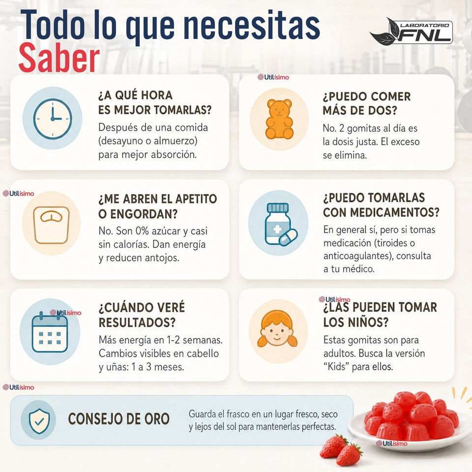 8 Vitamins Gummies 60 Gomitas Sabor Fresa FNL
