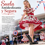 Zapatillas Chicle Negras Juvenil Bailes Danza Fiestas Patrias Talla 36-41