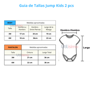 Conjunto 2 Piezas Pantalón Body Niño Recién Nacido Jump Kids Surtido