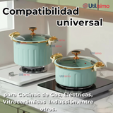 Olla de Micro Presión Esmalte Antiadherente Capacidad 12 Litros Color Azul