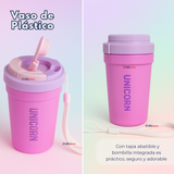 Set Fiambrera Tupper + Vaso Para Niños y Niñas Colores Varios Infantiles