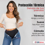 Calza Lola Polar Térmica Sin Costura Tiro Alto Elasticada Negra