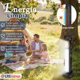 Lampara Luz De Emergencia Focos 39 Led Carga Híbrida Solar USB 30W
