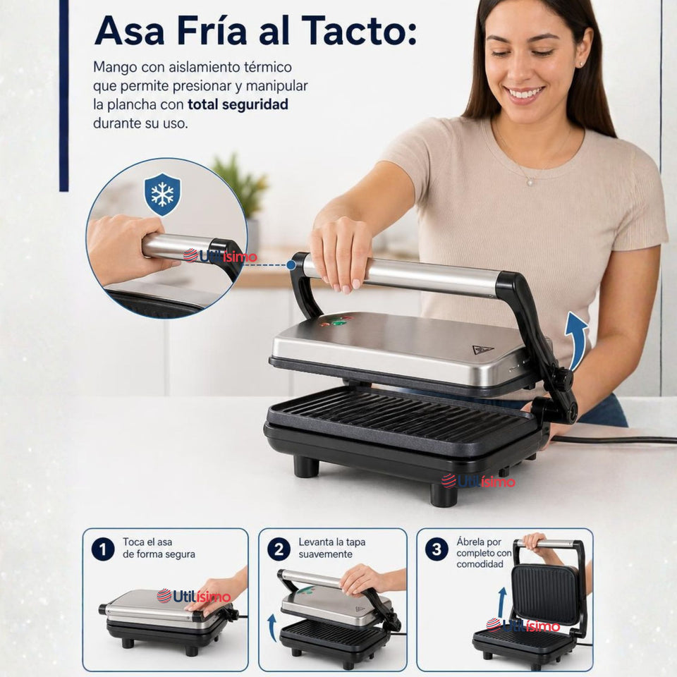 Plancha panini Oster® Antiadherente compacta CKSTPA2880