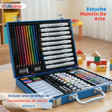 Maletín Set De Arte 53 Piezas Estuche Para Dibujar Y Pintar Niño Astronauta