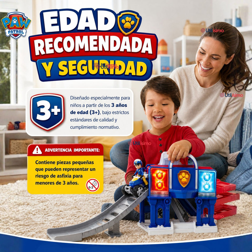 Pista de Juego Paw Patrol Estacion de Rescate con Vehículo y Figura