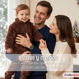 Conjunto 2 Piezas Buzo Polerón Pantalón Bebe Niño Poliéster Brown