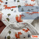 Pack 5 Bodys Manga Larga 100% Algodón Bebé Niño Tedmimak Sweet Nature