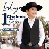 Chaleco Bolero Negro Tradicional Niño Fiestas Patrias