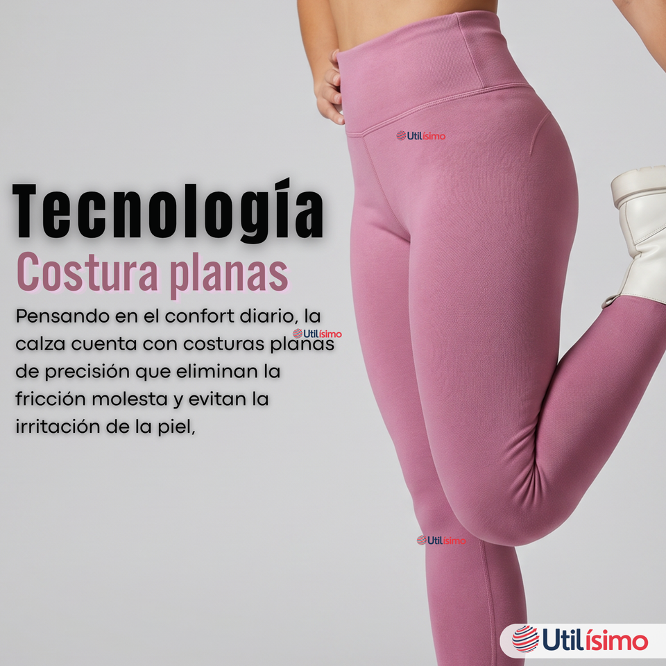 Calza Polar Con Chiporro Térmica Mujer Elasticada Pink
