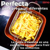 Sartén Antiadherente De Cobre Multiuso 3 en 1 Cesta Para Freír Vaporera