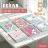 Pack 5 Cuadernos Universitarios My Melody 100 Hojas Proarte Diseño Surtido