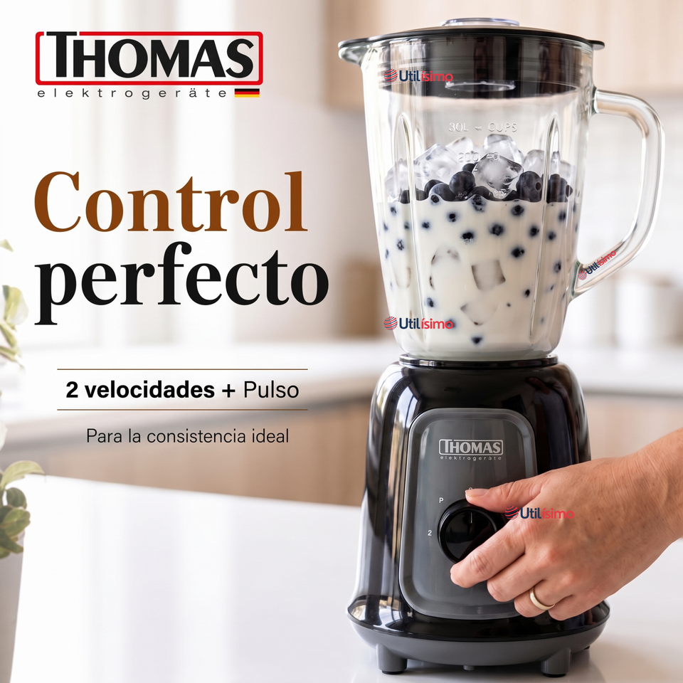 Licuadora 1,5lts Thomas Th-330v Color Negro 600W