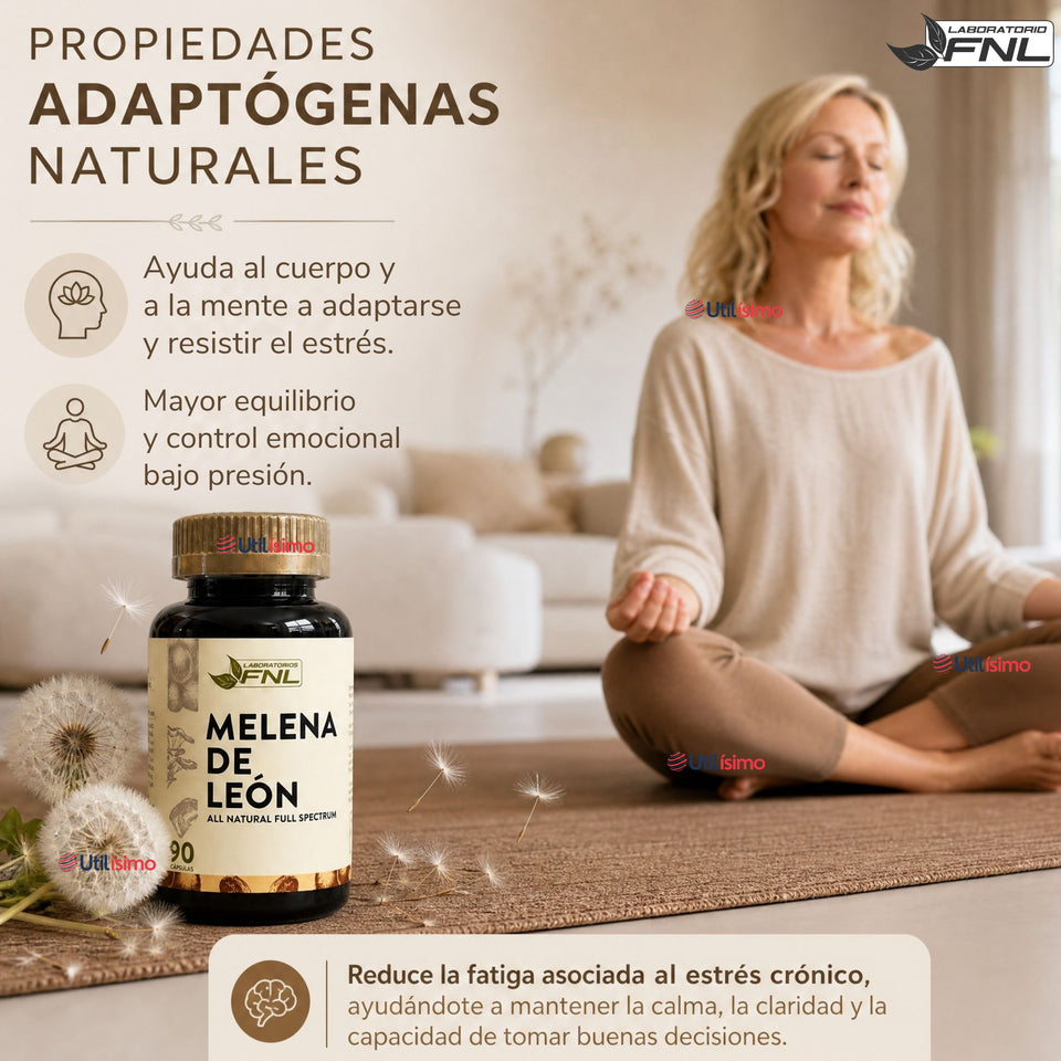 Melena De León FNL 90 Cápsulas Sabor Natural