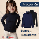 Pack 3 Primera Capa Escolar Bambú Invierno Camiseta Niña Cuello Beatle Polera