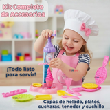 Set Juguete de Heladería y Waflera Creativa con Masas Moldeables Niña