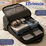 Mochila Ejecutiva Notebook Escolar Impermeable Resistente Viaje Cabina 44cm Negro 20L