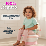 Pelela Inodoro Baño Entrenador Portátil Niña Rosa Asiento Acojinado