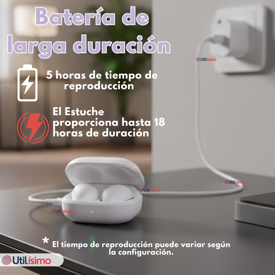 Audifonos Inalámbricos Bluetooth 5.3 Genérico Color Blanco