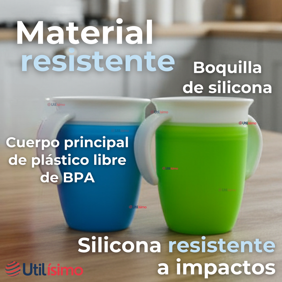 Vaso Taza 360° Antiderrame Para Bebés Y Niños 250ml