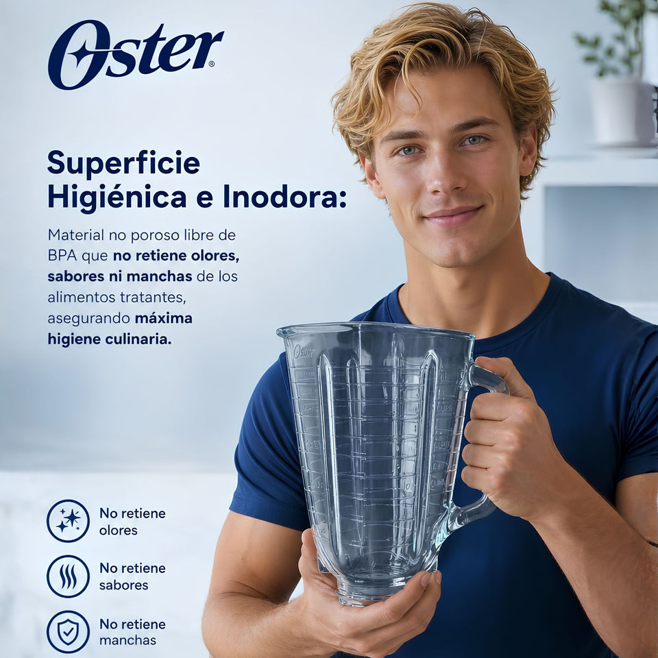 Vaso vidrio Boroclass® de 1.25 l para la licuadoras Oster®