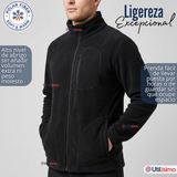 Polerón Térmico Micropolar Cuello Alto Hombre Negro Invierno