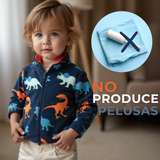 Chaqueta 100% Polar Niño Manga Larga Azul
