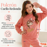 Conjunto 2 Piezas Polerón y Pantalón Palazzo 100% Algodón Tedmimak Niña Beautiful pink