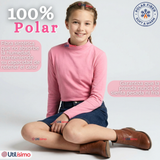 Pack 3 Poleras Camisetas Polar Primera Capa Cuello Beatle Manga Larga Colores Surtido Niña