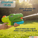 Pack 2 Pistolas Lanza Agua Dinosaurio Color Verde Juguete 30cm Niño
