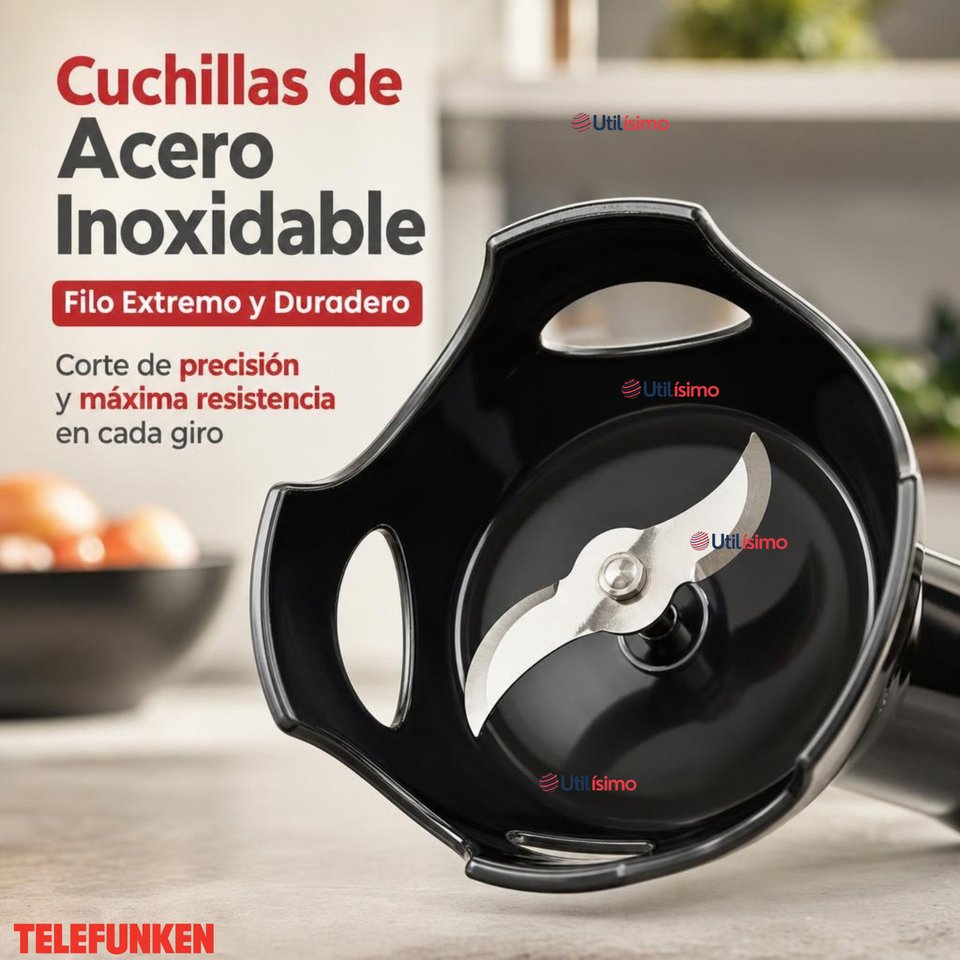 Batidora de inmersión Telefunken SmartMix 2000 negra 500W