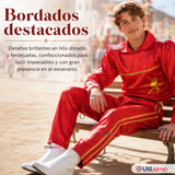 Traje Típico Caporal Rojo Danza Tradicional Fiestas Patrias
