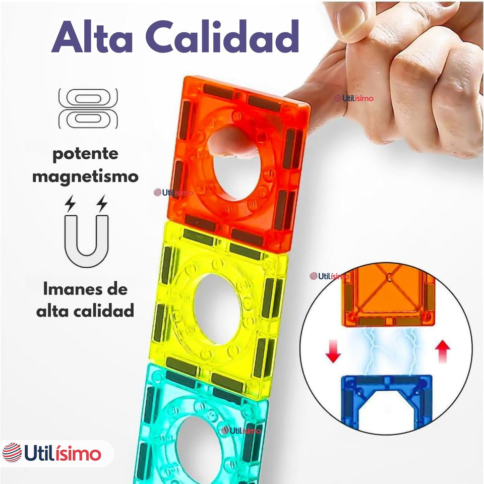Juego Bloques De Construcción Magnéticos 3D 66 Piezas para Niños