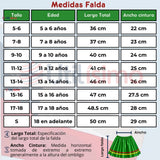 Traje Nortino Niña 3 Piezas Verde Baile Típico Fiestas Patrias