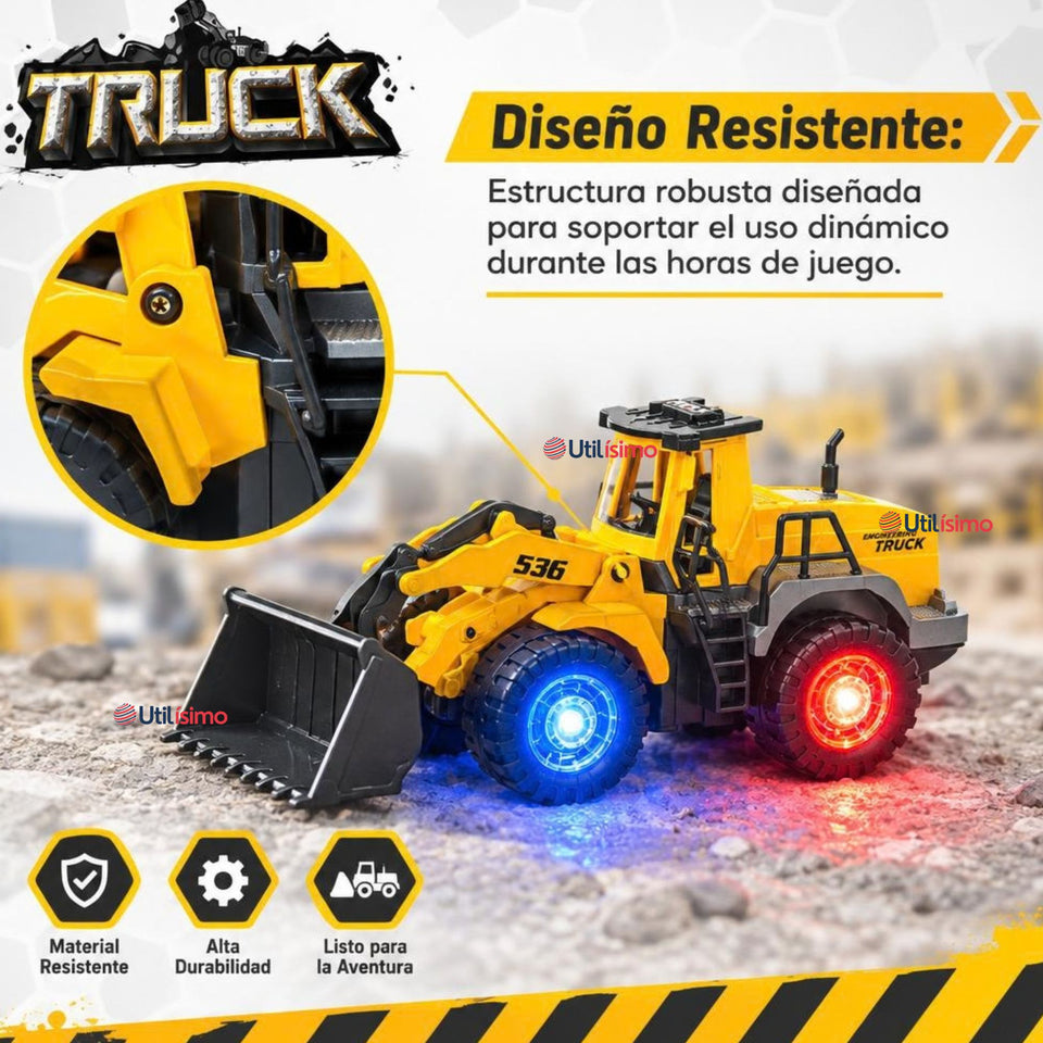 Excavadora Juguete Infantil Camión De Luces y Sonidos Interactivo Niño