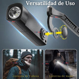 Linterna Frontal  LED Recargable con Gancho Extraible